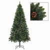 vidaXL K&uuml;nstlicher Weihnachtsbaum mit Beleuchtung & Kugeln Gr&uuml;n 180 cm