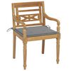 vidaXL Batavia-St&uuml;hle mit Kissen 4 Stk. Massivholz Teak