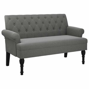 vidaXL Bank mit R&uuml;ckenlehne Dunkelgrau 120 x 62 x 75,5 cm Stoff