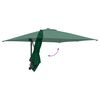 vidaXL Gartenparasol Grün und Schwarz 248,5 x 247,5 x 160 cm