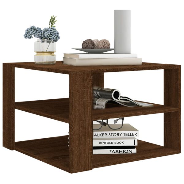vidaXL Couchtisch Braun Eichen-Optik 60x60x40 cm Holzwerkstoff