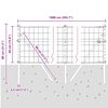 vidaXL Zaun mit Pfosten Gr&uuml;n 0,4 x 10 m Stahl und PVC