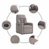 vidaXL Relaxsessel Elektrisch Taupe Stoff