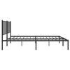 vidaXL Bettgestell mit Kopfteil Metall Schwarz 120x190 cm