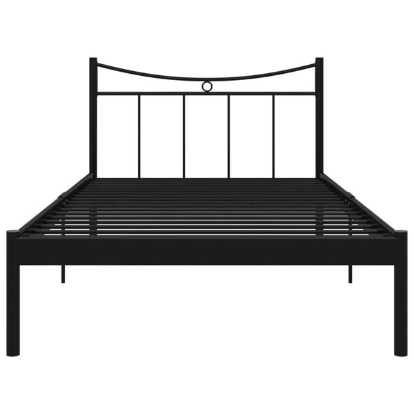 vidaXL Bettgestell Schwarz Metall 100x200 cm