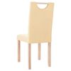 vidaXL Esszimmerst&uuml;hle 4 Stk. Creme Stoff