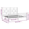 vidaXL Massivholzbett Schwarz Kiefer 200x200 cm