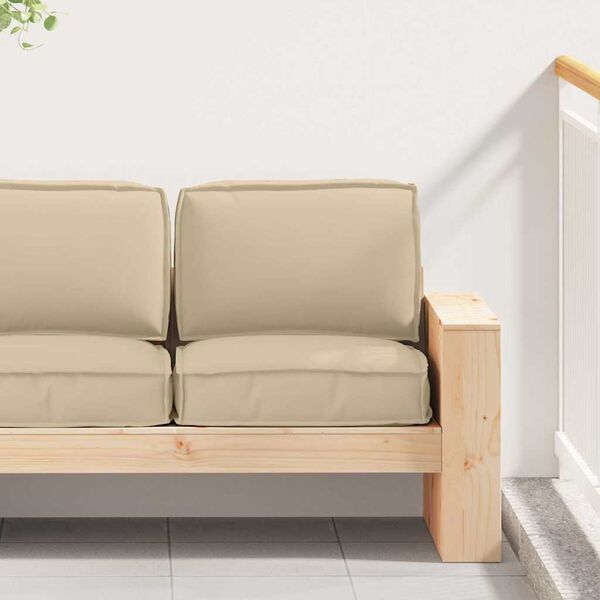 vidaXL Palettenkissenset 2 pcs Beige Oxford-Stoff