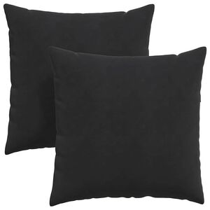 vidaXL Sofakissen 2 St&uuml;ck Schwarz 80 x 80 cm Cordstoff