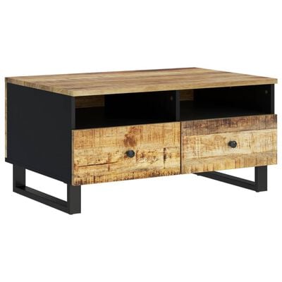 vidaXL Couchtisch 80x54x40 cm Massivholz Mango & Holzwerkstoff