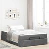 vidaXL Bettgestell mit Matratze mit Matratze 2 pcs Dunkelgrau Stoff