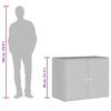 vidaXL Gartenschrank Grau 100x55,5x80 cm Poly Rattan