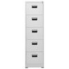 vidaXL Aktenschrank Hellgrau 46x62x164 cm Stahl