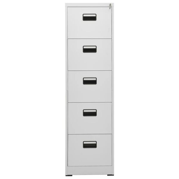 vidaXL Aktenschrank Hellgrau 46x62x164 cm Stahl
