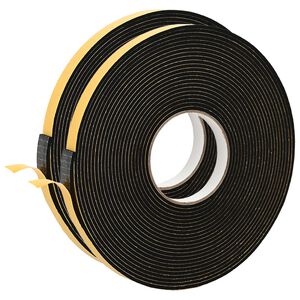 vidaXL Selbstklebendes Schaumstoffband 2 pcs Schwarz 10mm x 10m