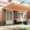 vidaXL Einziehbare Markise Gestreift Gelb und Orange 500 x 300 cm