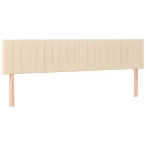 vidaXL Kopfteile Creme 200x5x78/88 cm Stoff