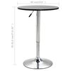 vidaXL 3-tlg. Bar-Set Schwarz und Dunkelgrau
