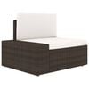 vidaXL 8-tlg. Garten-Lounge-Set mit Kissen Braun Poly Rattan