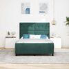 vidaXL Boxspringbett mit Kopfteil Dunkelgr&uuml;n 140 x 190 cm Samt