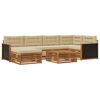vidaXL Outdoor-Sofagarnitur 7 Stk. Natur und Beige