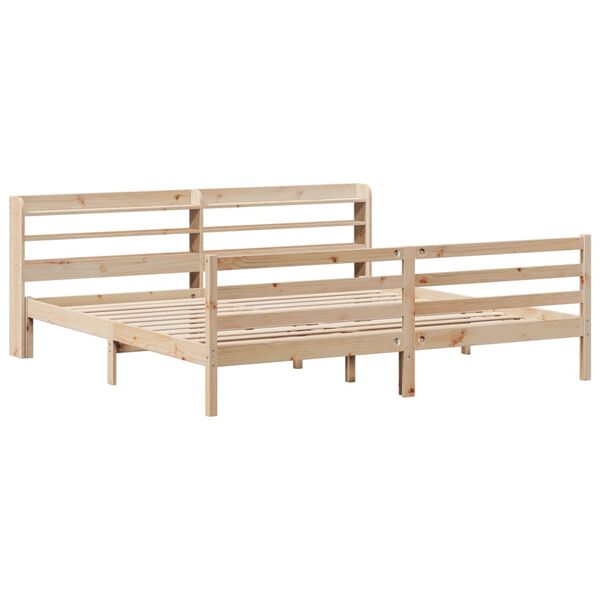 vidaXL Bettgestell mit Kopfteil ohne Matratze 180x200 cm