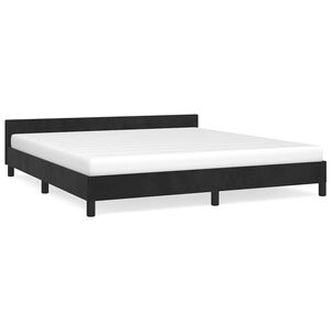 vidaXL Bettgestell ohne Matratze Schwarz 180x200 cm Samt