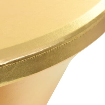 vidaXL 2 Stück Stretch-Tischdecken Golden 70 cm