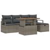 vidaXL Garten-Sofa-Set 6 pcs Grau Poly-Rattan