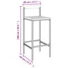 vidaXL 5-tlg. Gartenbar-Set Grau Poly Rattan & Massivholz Akazie
