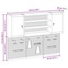 vidaXL Werkzeugschrank-Set 4 pcs Rot Pulverbeschichteter Stahl
