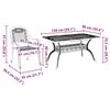 vidaXL Garten Essgruppe 7 pcs Wei&szlig; Aluminium