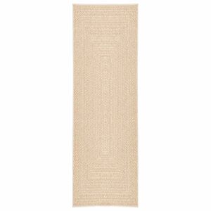 vidaXL Teppich ZIZUR Beige 80x250 cm Jute-Optik Indoor und Outdoor