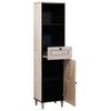 vidaXL Badezimmerschrank mit Regal Wei&szlig; 38 x 33 x 160 cm Holzwerkstoff