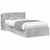 vidaXL Bettgestell mit Stauraum Betongrau 75 x 190 cm Holzwerkstoff
