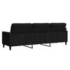 vidaXL 3-Sitzer-Sofa Schwarz 210 cm Samt