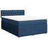 vidaXL Boxspringbett mit Matratze Blau 140x190 cm Stoff
