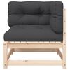 vidaXL Garten-Ecksofa mit Kissen Massivholz Kiefer
