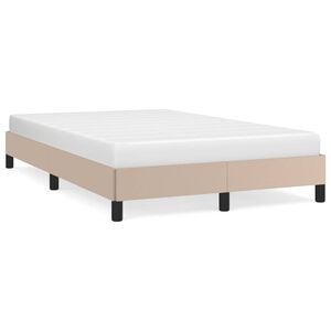 vidaXL Bettgestell Cappuccino-Braun 120x200 cm Kunstleder