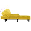 vidaXL Schlafsofa in L-Form Gelb 255x140x70 cm Samt