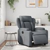 vidaXL Relaxsessel Elektrisch Grau Kunstleder