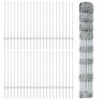 vidaXL Zaun mit Pfosten Silber 1 x 100 m
