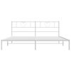 vidaXL Bettgestell mit Kopfteil Metall Wei&szlig; 200x200 cm