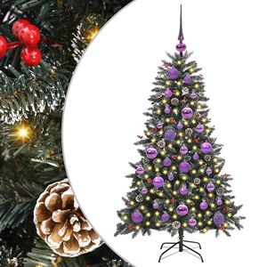 vidaXL K&uuml;nstlicher Weihnachtsbaum Gr&uuml;n 120 cm PVC, Plastik und Stahl