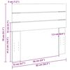 vidaXL Kopfteil 80 cm Massivholz Eiche