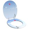 vidaXL Soft-Close Toilettensitz Blau 44 x 38 cm MDF-Platte