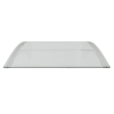 vidaXL Türvordach Grau und Transparent 80x75 cm Polycarbonat