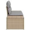 vidaXL Gartensofa mit Kissen Beige 184 x 62 x 69 cm Poly-Rattan