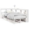 vidaXL Massivholzbett mit Regal ohne Matratze Wei&szlig; 90x190 cm Kiefer