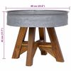 vidaXL Couchtisch Gemischtes Altholz 60x45 cm Silbern
